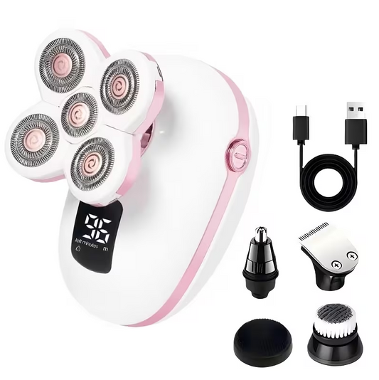 Rechargeable 5-in-1 electric shaver for women