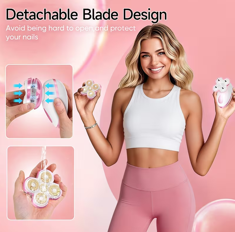 Rechargeable 5-in-1 electric shaver for women