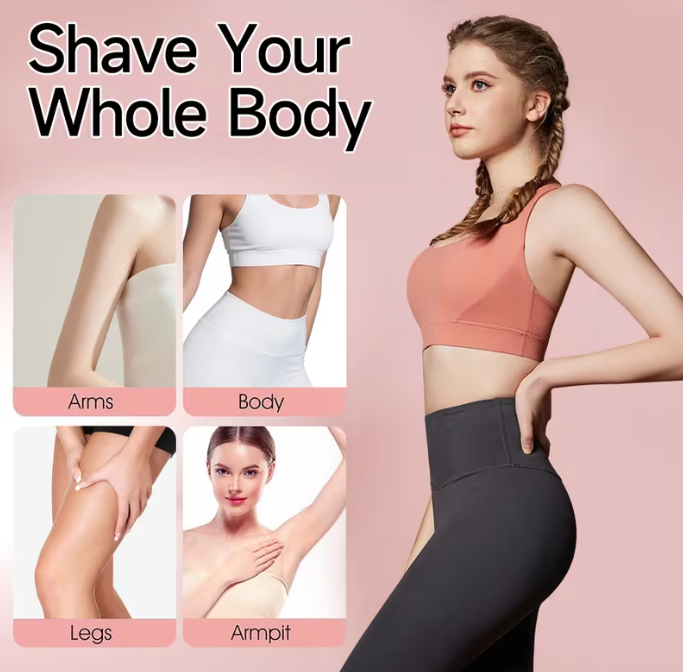 Rechargeable 5-in-1 electric shaver for women