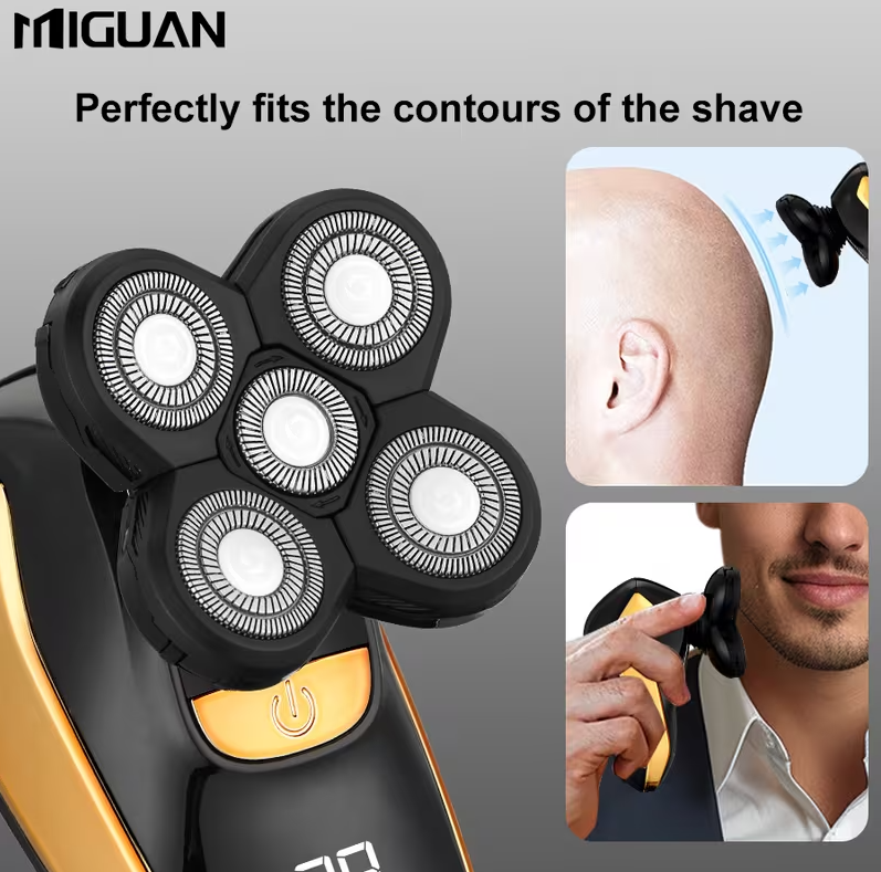 5-in-1 Electric Head and Beard Shaver for Men and Women – USB Rechargeable Kit