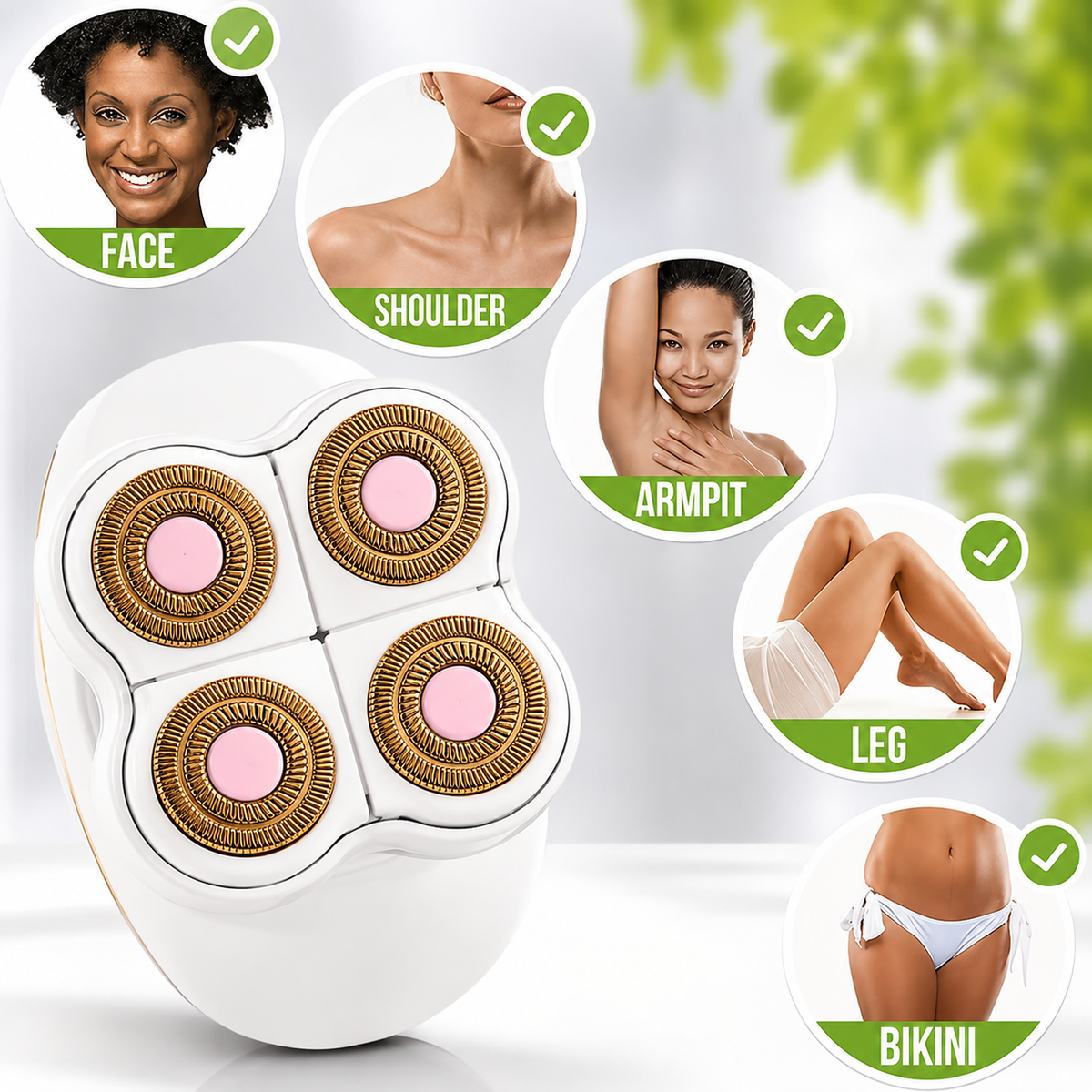 4-in-1 Electric Body Shaver for Men & Women