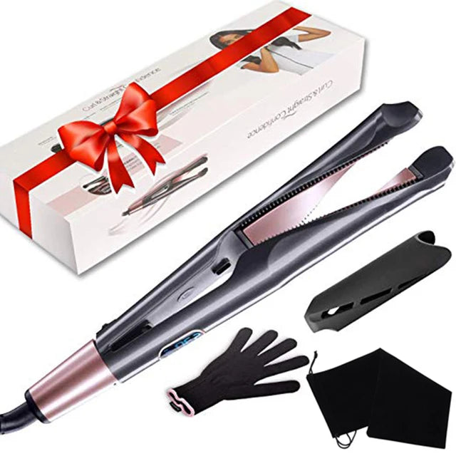 2-in-1 Titanium Hair Straightener & Curler
