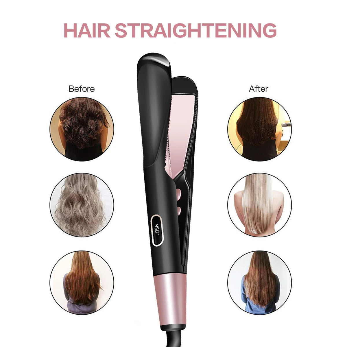 2-in-1 Titanium Hair Straightener & Curler
