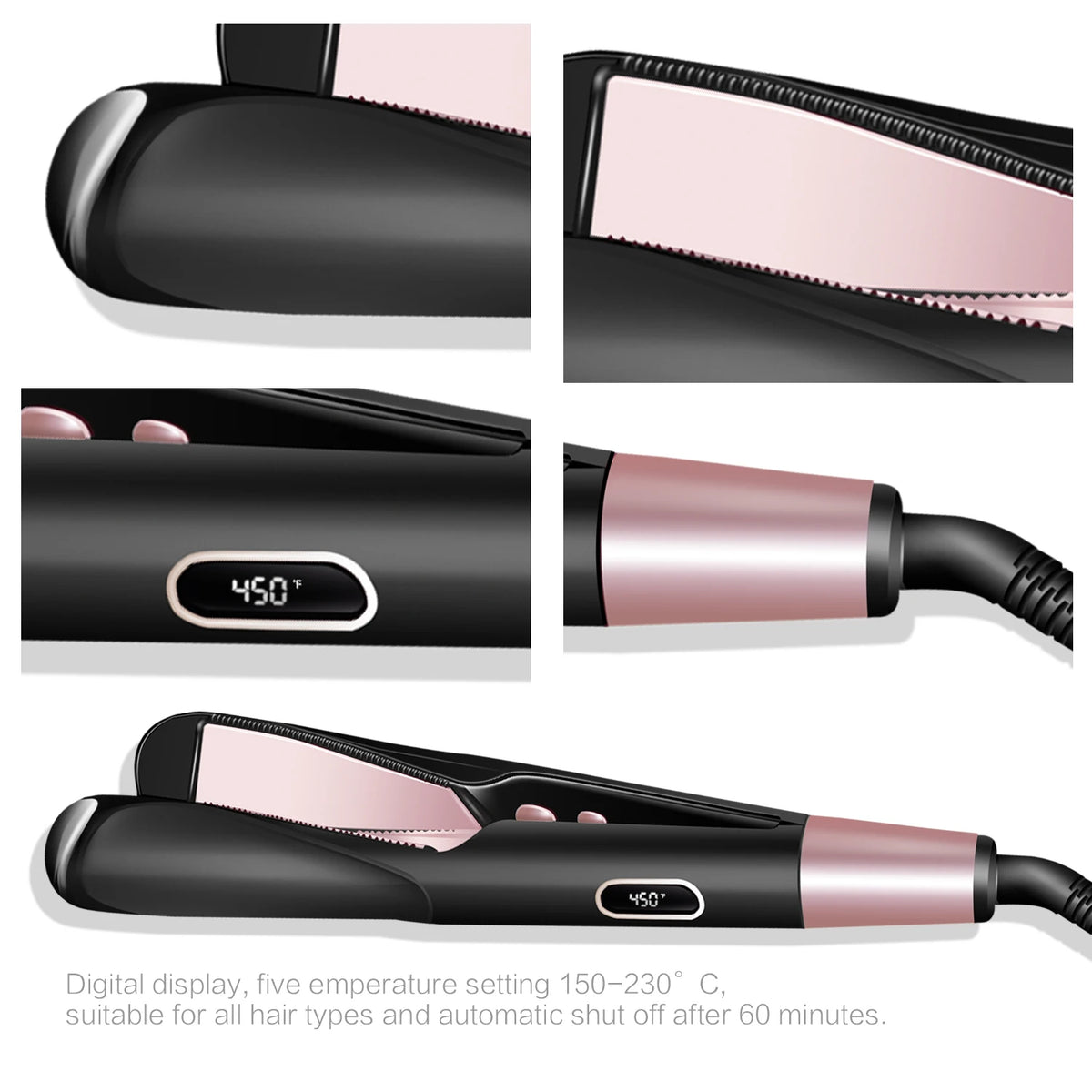 2-in-1 Titanium Hair Straightener & Curler